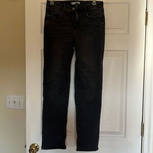 Slim straight black jeans